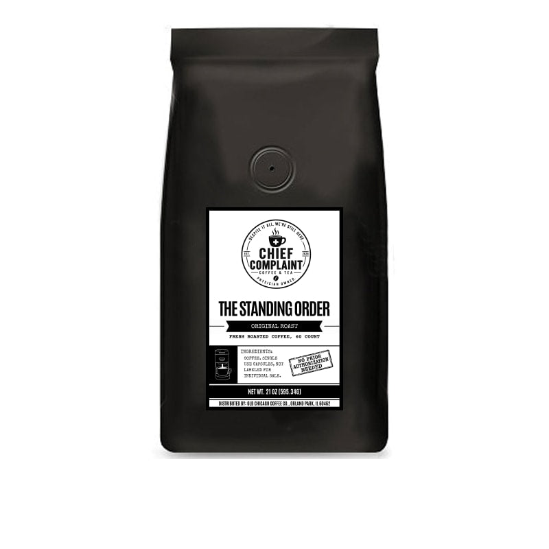 THE STANDING ORDER, 60 count coffee capsules for single serve brewers, physician owned