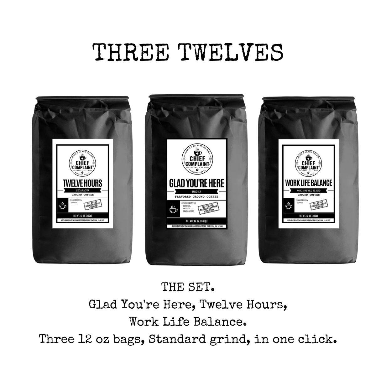 THREE TWELVES gift set, gift for nurses who work twelve hour shifts, physician owned
