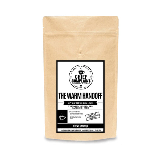 THE WARM HANDOFF, apple cider rooibos tea, loose leaf tea pouch, physician owned